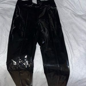 High Waist Skinny PU Leather Pants